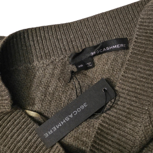 360 CASHMERE Lena One Shoulder Cashmere Sweater Womens size XS - Picture 5 of 6